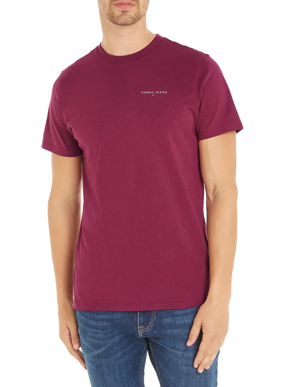 Tommy Hilfiger T-shirt Tjm Slim Linear Ches Uomo Mod. DM0DM18555 VVK Valley Grape